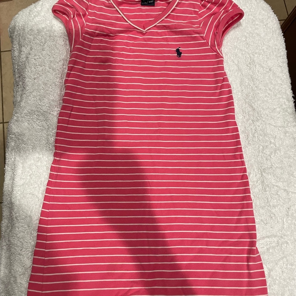 Ralph Lauren Pink and White Striped Tee Dress Bundled Lot